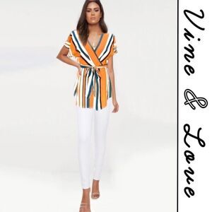 Vine & Love Belted Surplice Tunic
